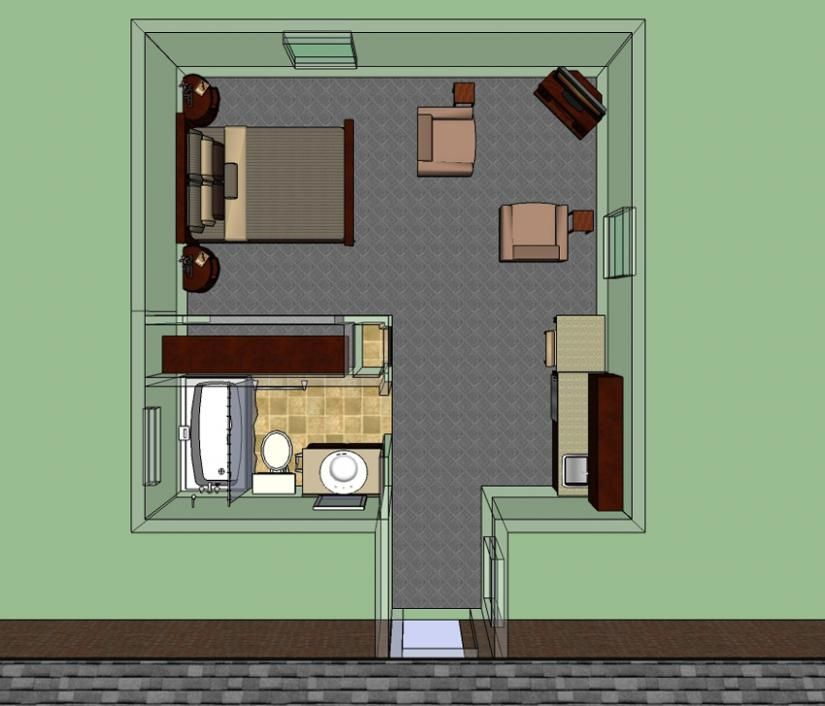 Mother In Law Suite Floor Plans 600 Square Foot In law Apartment  - House Floor Plans With Mother In Law Apartment