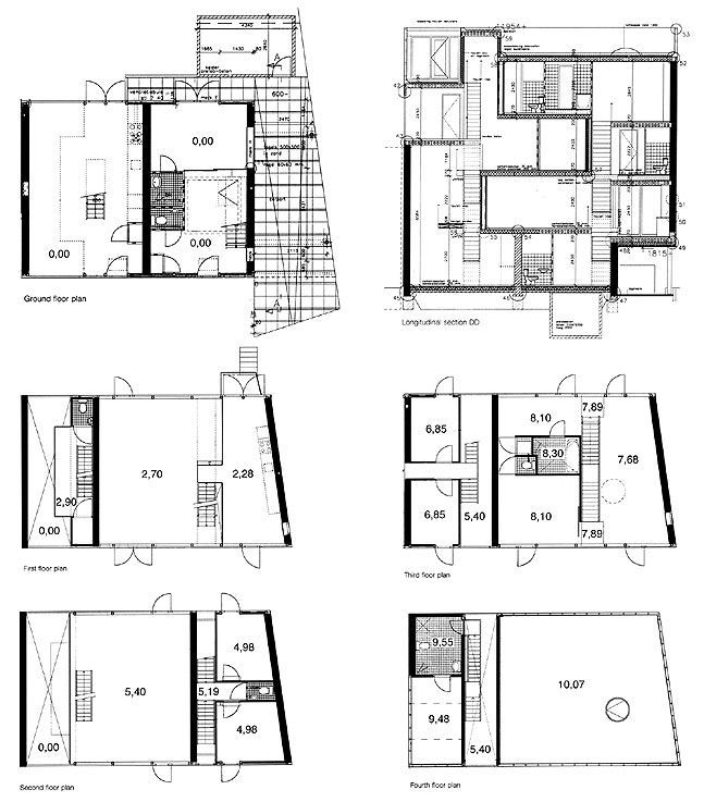 Mvrdv Double House Utrecht Plans Section - Double Gallery House Floor Plan