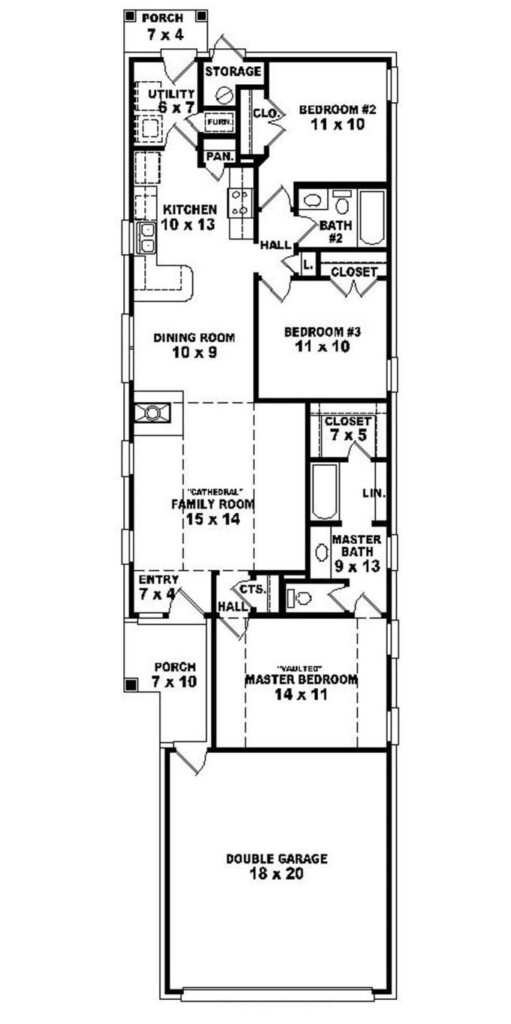 Narrow Lot 2 Story House Plans Small Modern Apartment - 2 Story Narrow House Floor Plans