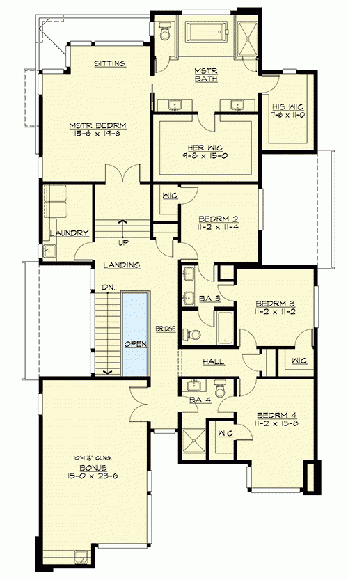 Narrow Lot Modern House Plan 23703JD Architectural Designs House  - Narrow Lot House Floor Plans