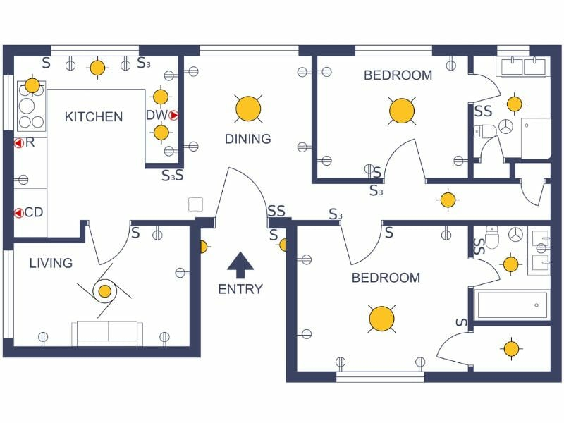 New Electrical Symbols For Floor Plans RoomSketcher - House Floor Plan Electrical Symbols