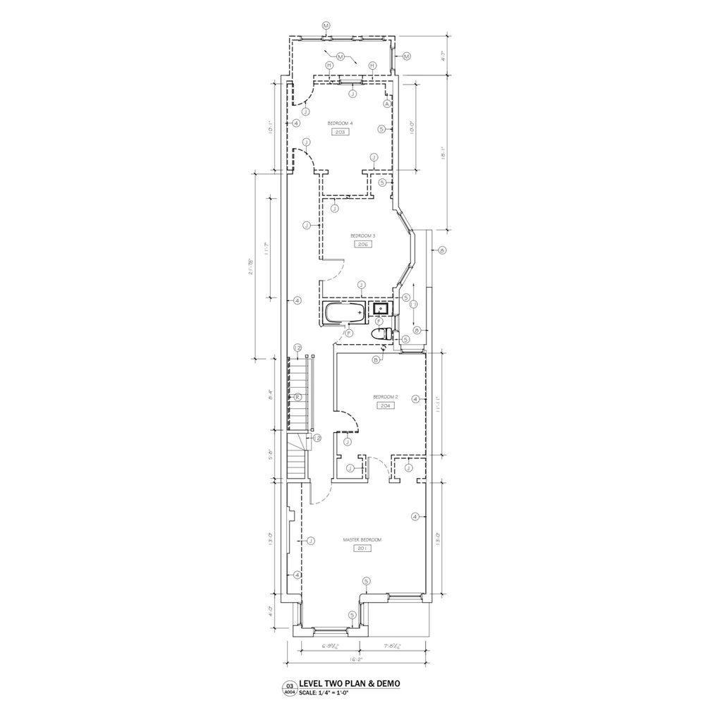 Original Floorplan Of The Second Floor Of A 1906 DC Rowhouse One Seven  - Dc Row House Floor Plans