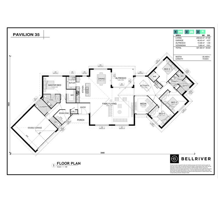 Pavilion Home Design House Plan By Bellriver Homes - Pavilion House Floor Plans