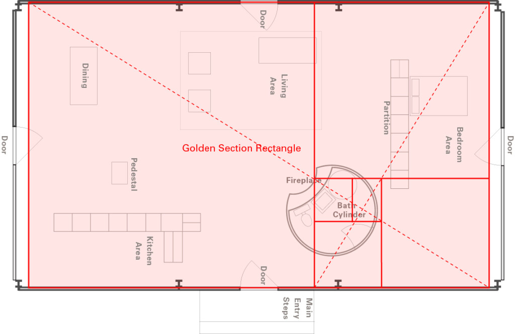 Philip Johnson s Glass House Golden Section Analysis Behance - Golden Ratio House Floor Plans