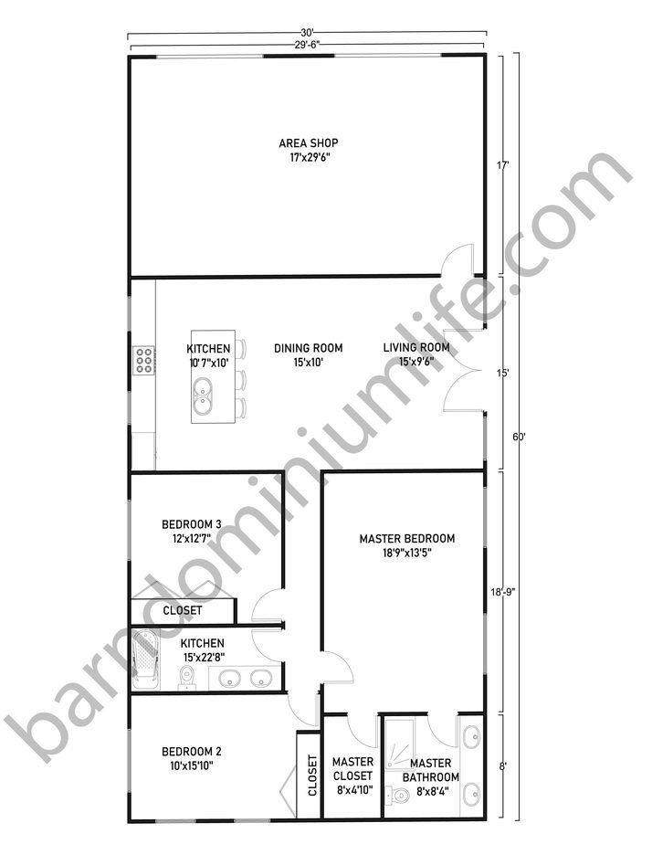 Pin On Barndo - Pole Barn House With Shop Floor Plans