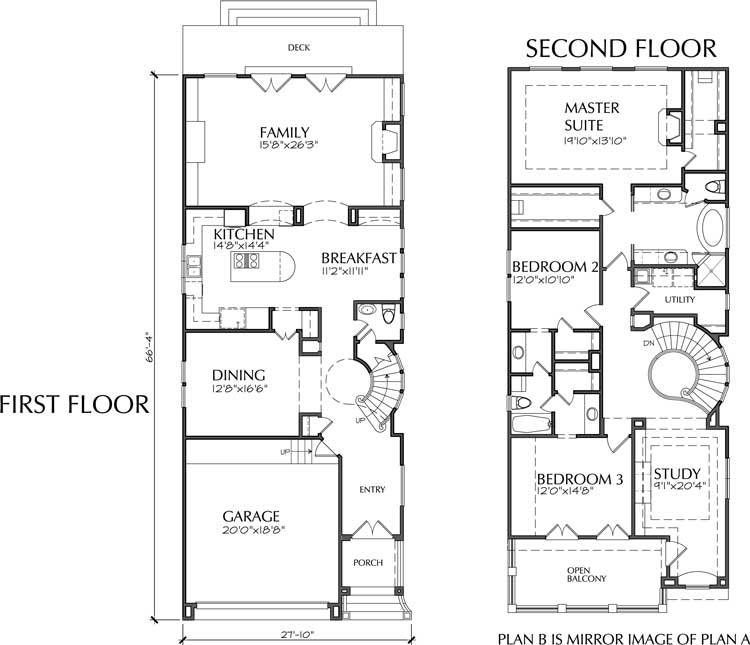 Pin On Homes - 2 Story Narrow House Floor Plans