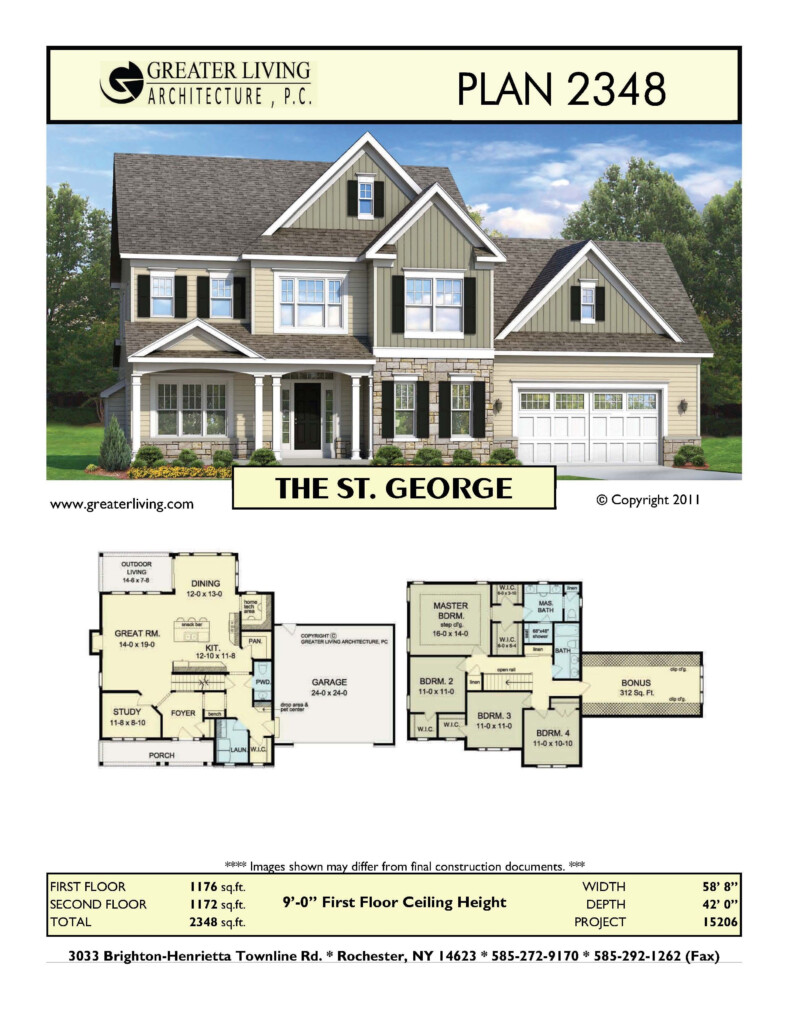 Plan 2348 THE ST GEORGE House Plans Two Story House Plans 2  - 2 Story Big House Floor Plans