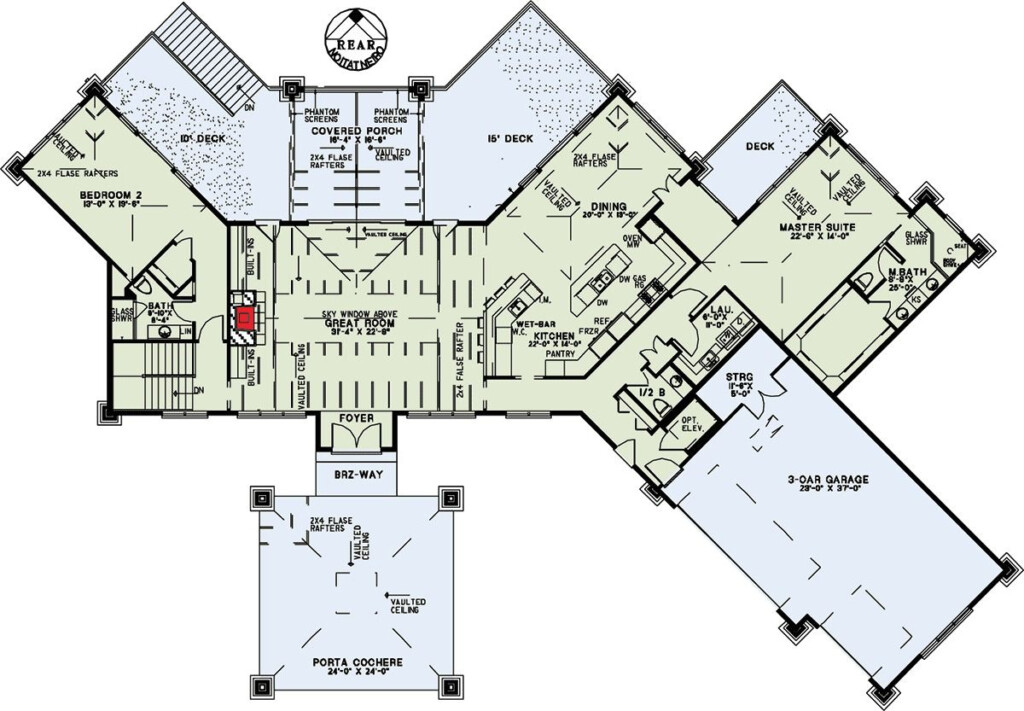 Plan 60627ND Impressive Prairie Style Home Plan Prairie Style Houses  - Prairie House Floor Plans