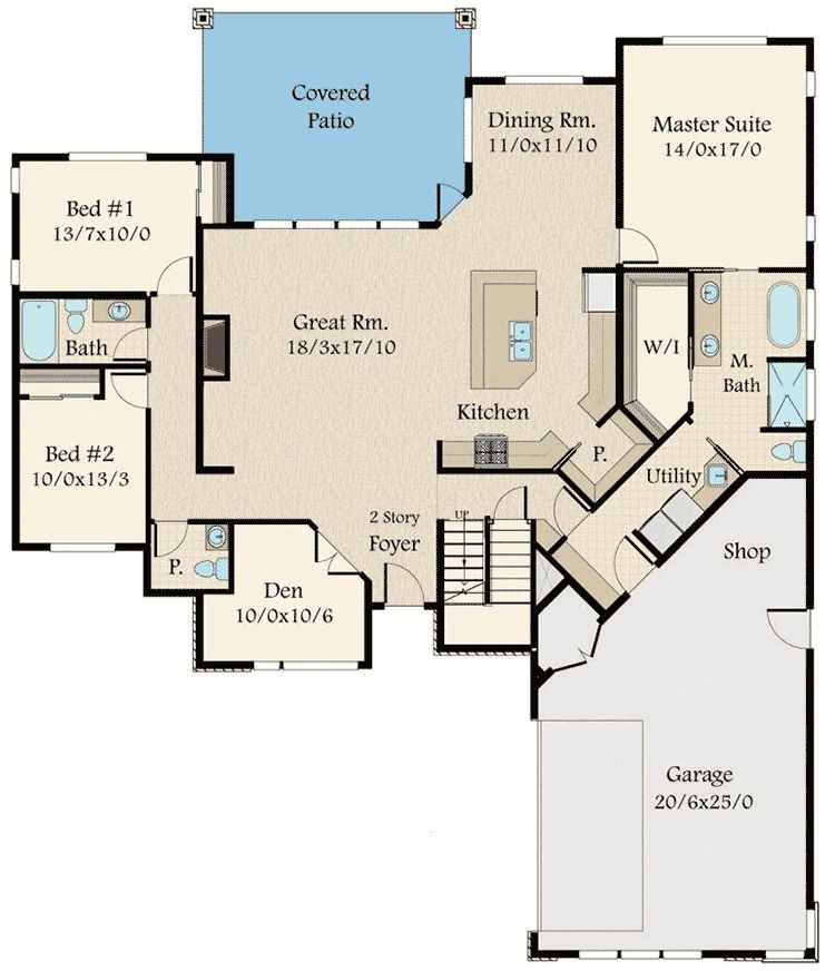 Plan 85134MS Exclusive Modern House Plan With Kitchen At The Center  - Floor Plans With Kitchen In Back Of House