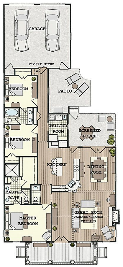 Randolph Place Coastal House Plans From Coastal Home Plans - Randolph Place House Floor Plan