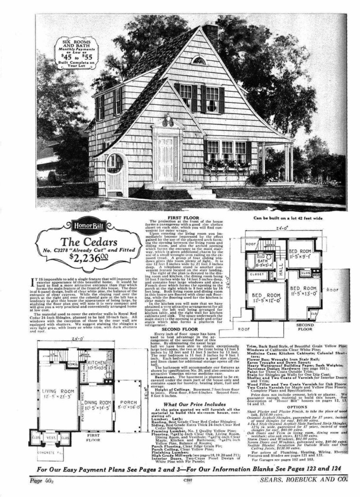 Sears Homes 1927 1932 Sears House Plans Sears Kit Homes Floor Plans  - Sears Houses Floor Plans