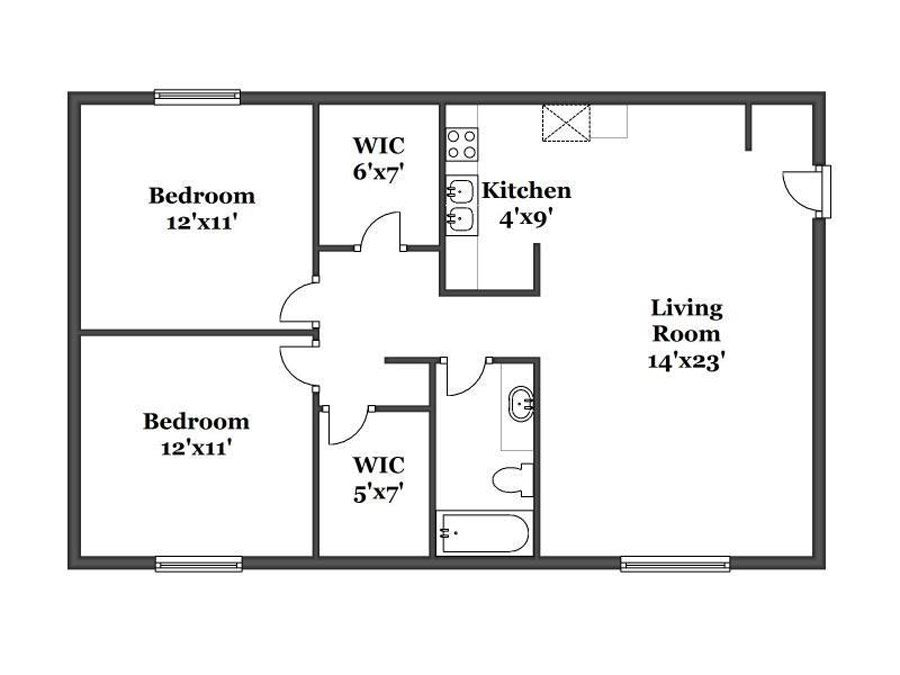 Simple 2 Bedroom House Plans Open Floor Plan Flooring Images - Simple House Floor Plan 2 Bedroom