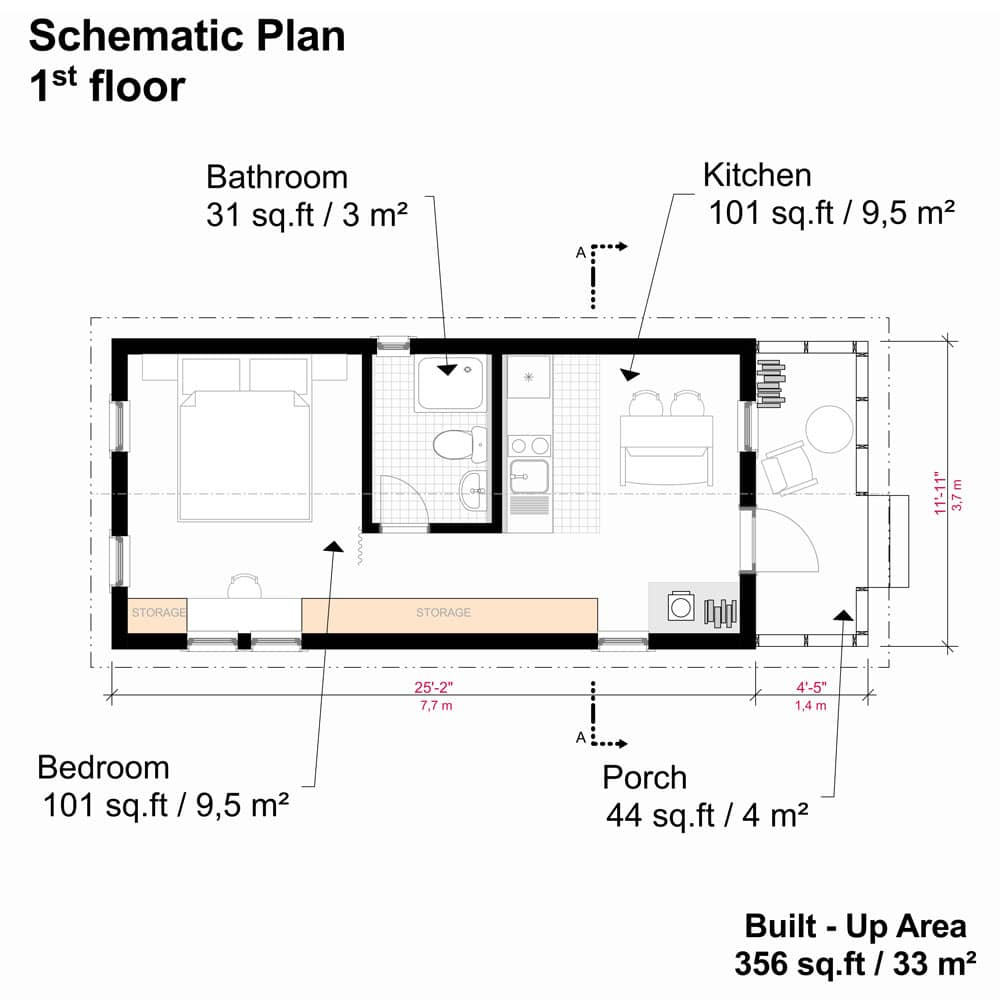 Simple One Bedroom House Plans 25 Floor Plan For 1 Bedroom House  - Small One Bedroom House Floor Plans