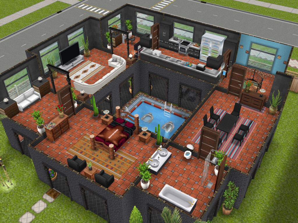 Sims Freeplay House Templates - Floor Plan Sims Freeplay House Ideas