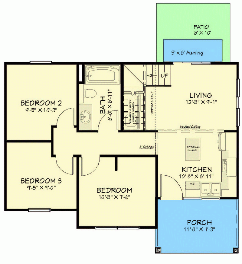 Single Story 3 Bedroom Floor Plans Image To U - Single Floor House Plans 3 Bedroom