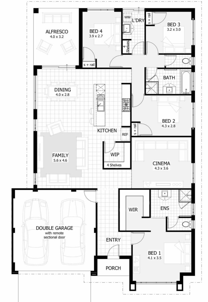 Single Story 4 Bedroom Farmhouse Plans Lovely Single Story 4 Bedroom  - Single Story 4 Bedroom House Floor Plans