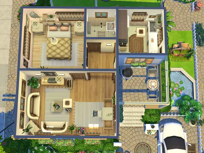 Small Suburban House - Sims 4 Suburban House Floor Plan