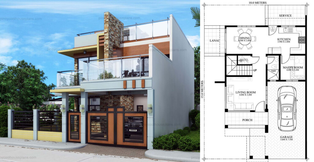 Splendid Modern Double Storey House Plan Engineering Discoveries - Two Story Modern House Floor Plans