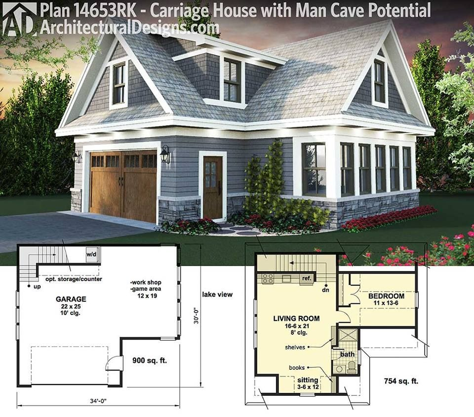 Talk About A Bachelor Home Garage Guest House Carriage House Plans  - Garage Guest House Floor Plans