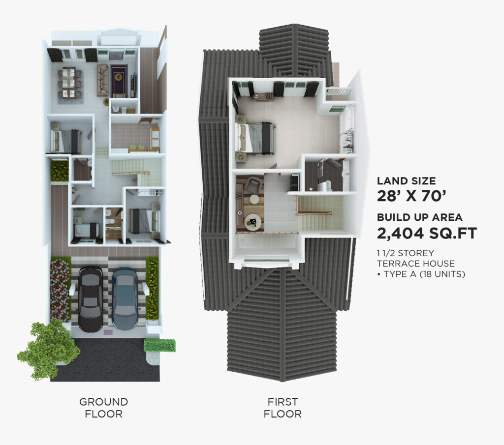 Terrace House Plan - Modern Terrace House Floor Plan