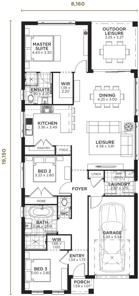 Tesla Single Storey Home Design Wisdom Homes - Tesla Tiny House Floor Plan