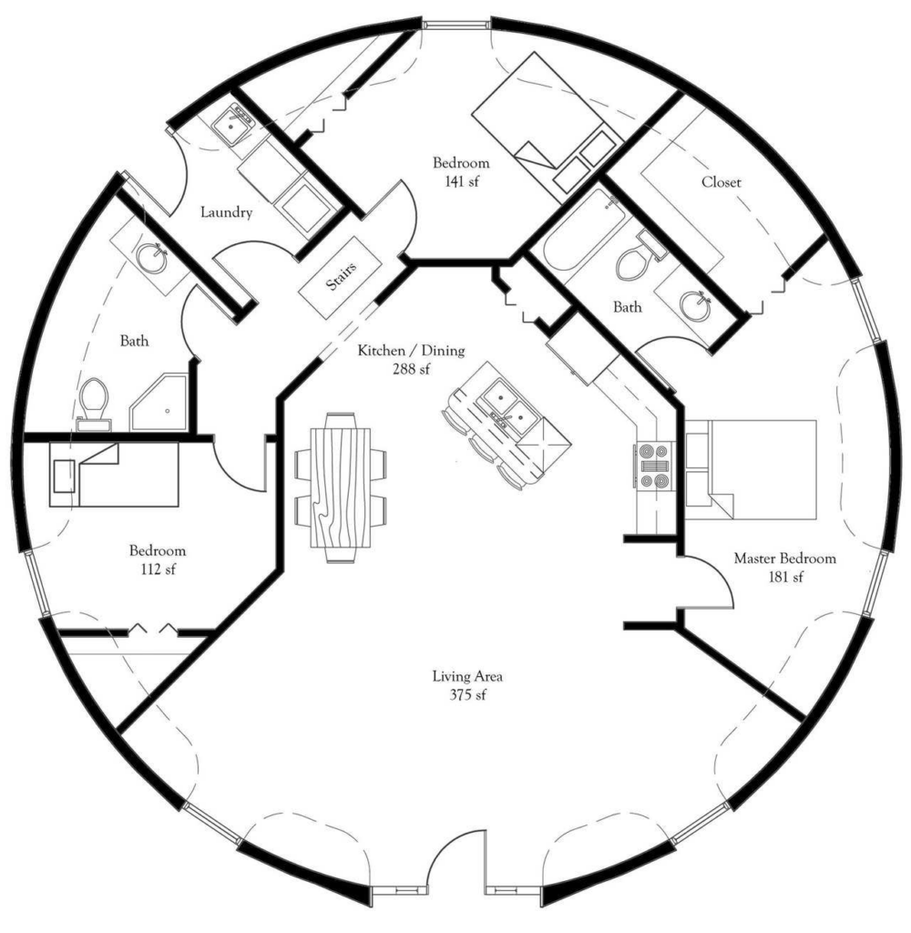 The Benefits Of A Round House Plan House Plans - Round House Floor Plans