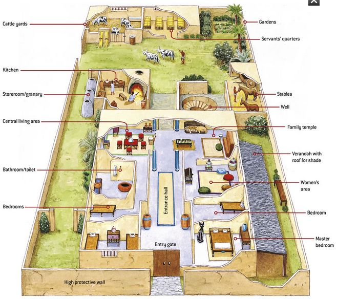 The Homes Of Ancient Egyptians Egyptian History Egypt History  - Ancient Egyptian House Floor Plan