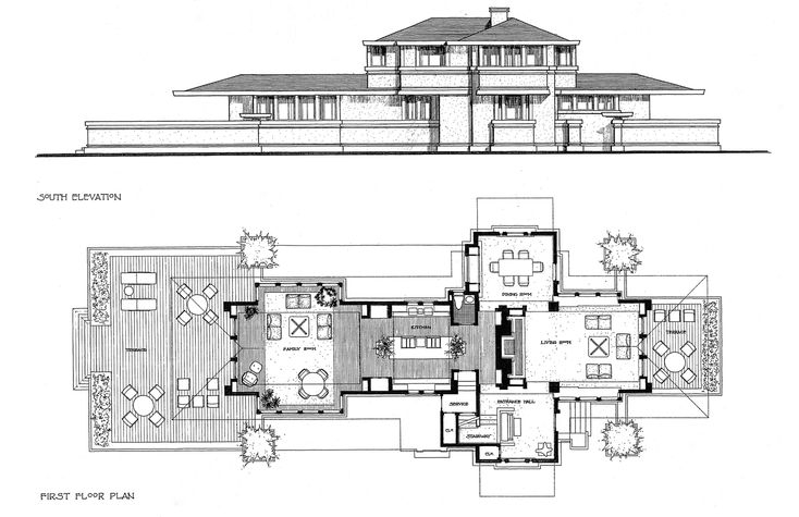 The Ingalls House Frank Loyd Wright Houses Floor Plans House Plans - Ingalls House Floor Plan