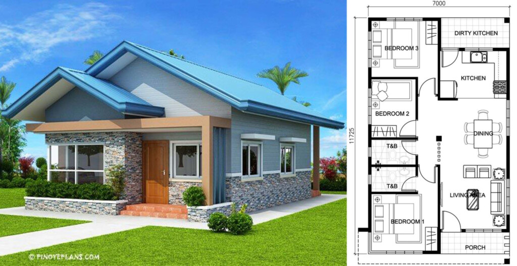 Three Bedroom Bungalow House Plans Engineering Discoveries - 3-4 Bedroom House Floor Plans