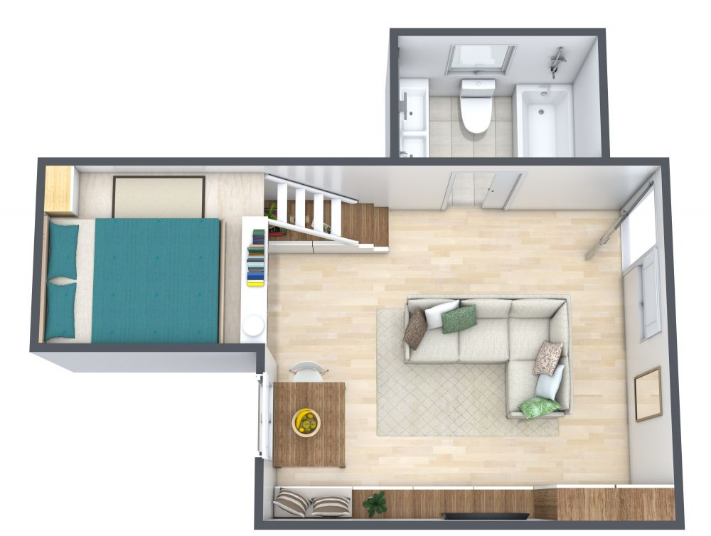 Tiny House Floor Plan With Bedroom Loft - Loft House Floor Plans