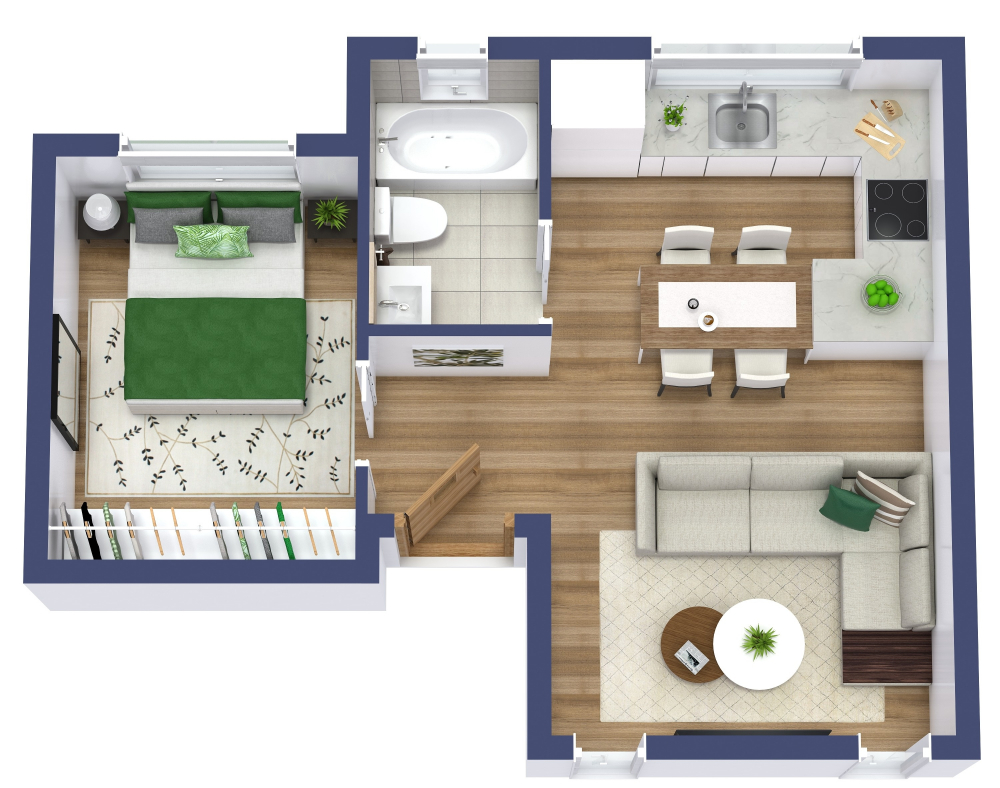 Tiny House Plan Examples - Tiny House 3D Floor Plans