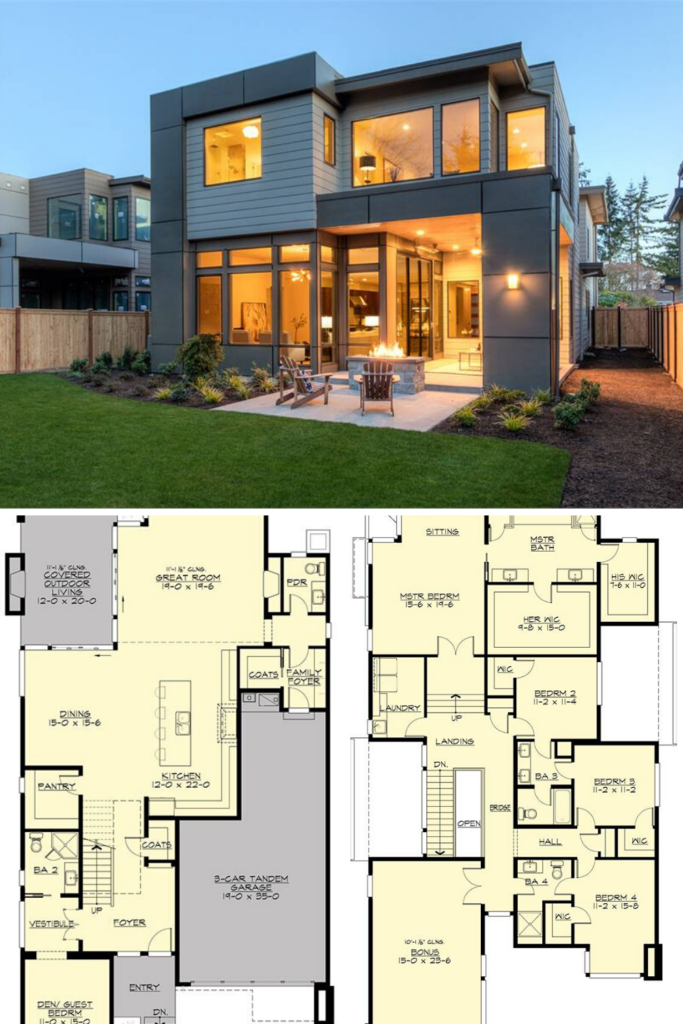 Tour The Striking Sunoria A 4 Bedroom Contemporary Home Plan That s  - Two Story Modern House Floor Plans