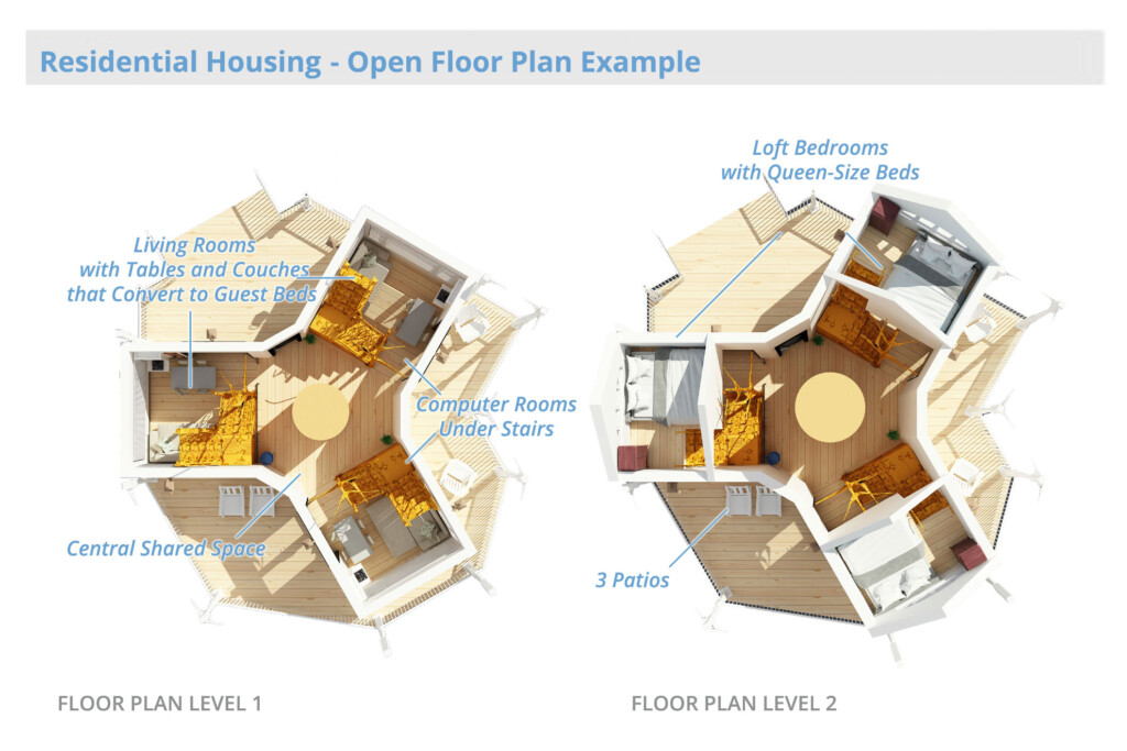 Tree House Village One Community Pod 7 - Livable Tree House Floor Plans