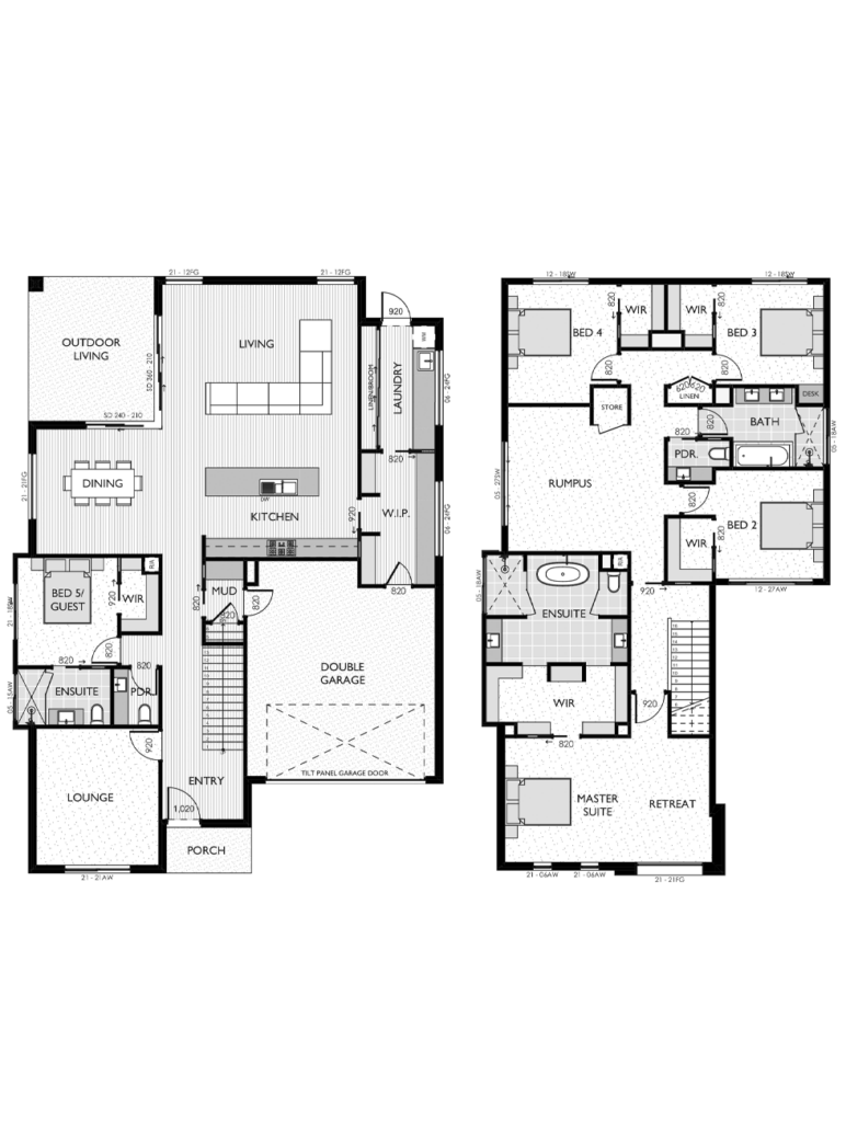 Two Storey Home Floor Plans Virtue Homes Award Winning Builders - 2 Storey Row House Floor Plan