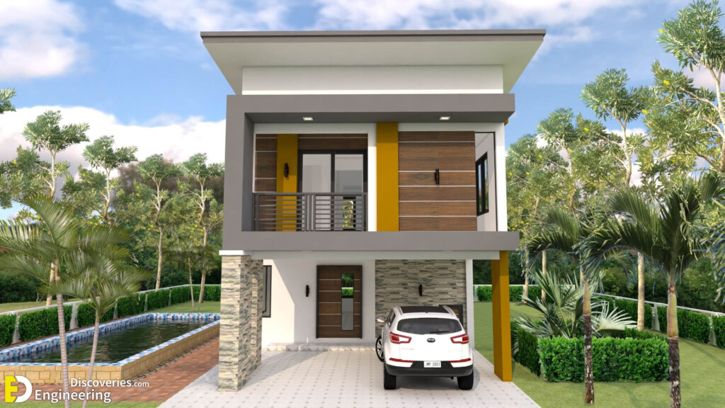 Two Storey House Plan With 3 Bedrooms And 2 Car Garage Engineering  - House Floor Plans With Garage