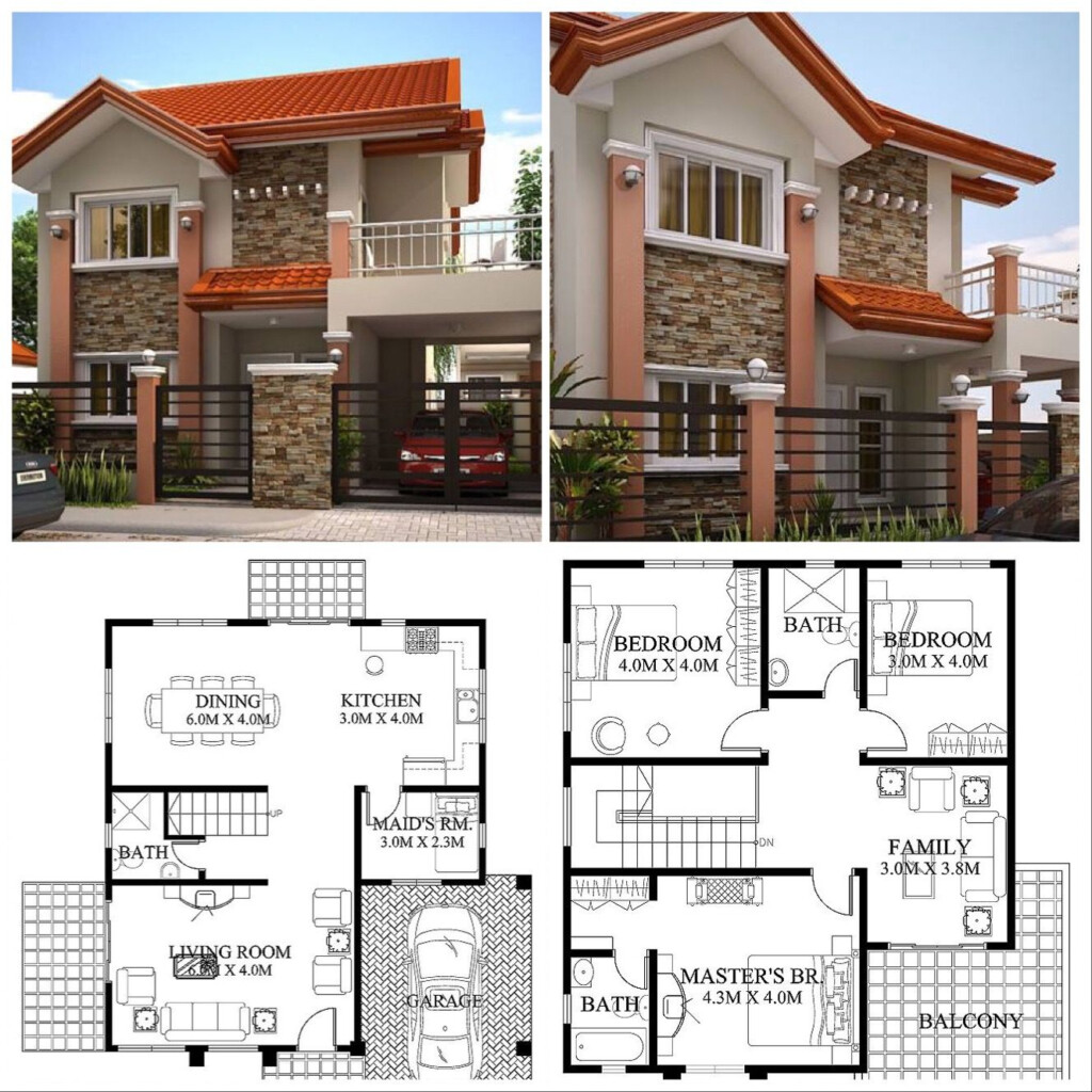 Two Storey House Plans Philippines Printable Templates Free - House With Floor Plan Philippines