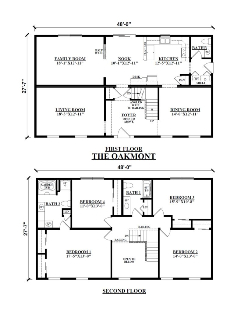 Two Story Floor Plans Kintner Modular Homes - Two Storey House Floor Plan