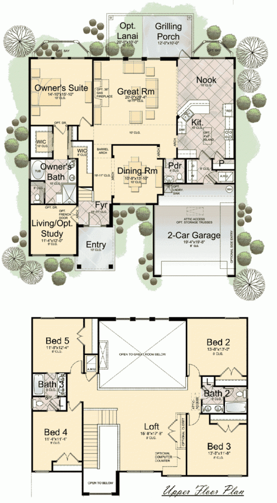 Two Story House With Basement Floor Plan Image To U - Two Story House Floor Plans With Basement