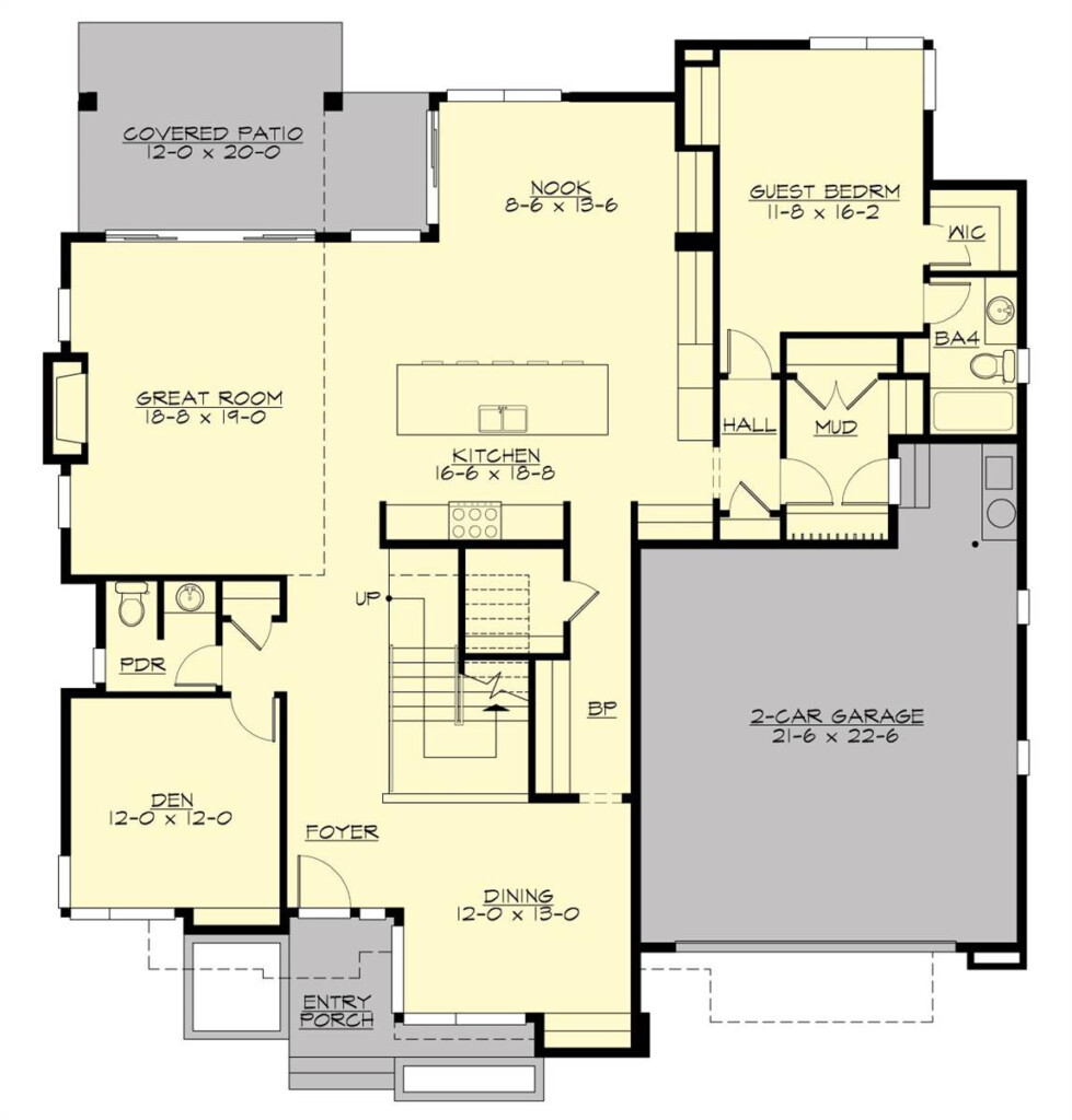 Two Story Open Floor Plan Contemporary Style House Plan 9863 Plan 9863 - Floor Plan House