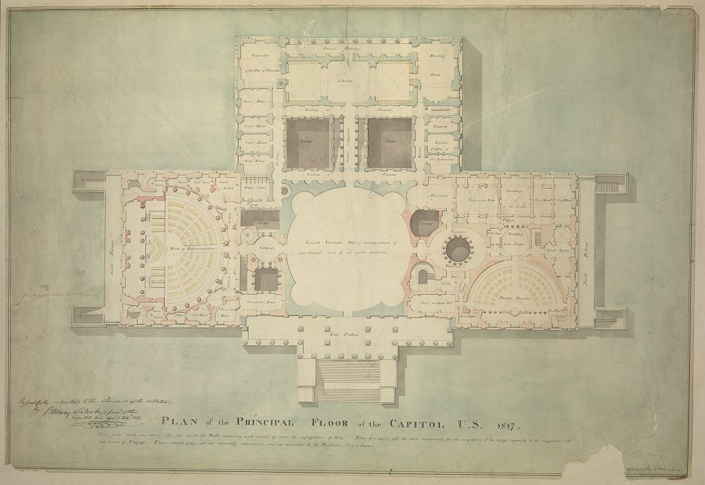  United States Capitol Washington D C Principle Floor Plan  - Floor Plan House Of Representatives