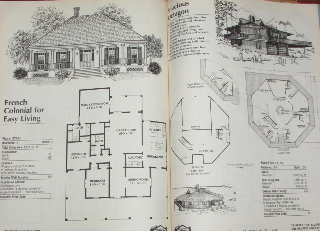 Vintage Home Plans Book 215 House Designs 1990s Contemporary Etsy - 1990S House Floor Plans