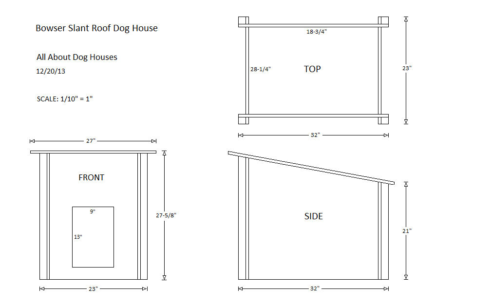 Woodworking Faulks Flat Roof Dog House Blueprints - Dog House Floor Plans